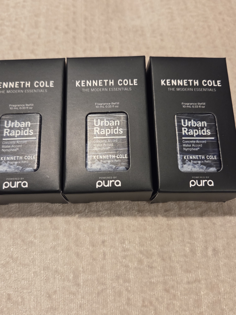 Pura Scents Kenneth Cole Urban Rapids Fragrance Refill (Black) - 3 Pack